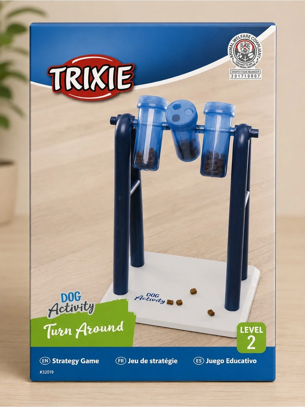 Trixie Dog Activity Turn Around Puzzle Toy - Blue & White